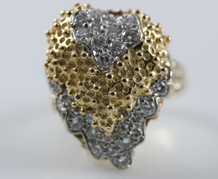 Bold Gold Diamond Ring