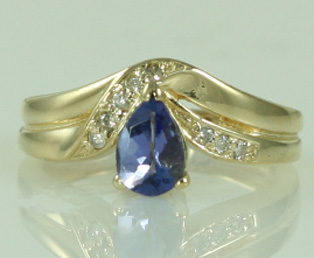 Pear Shaped Tanzanite Ring