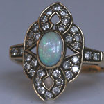 Edwardian Opal Diamond Ring