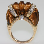 Tiger Eye Diamond Ring