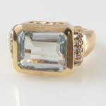Light Blue Aquamarine Ring