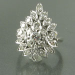 Fantastic Estate Pear Shaped Diamond Cocktail 14KT Ring