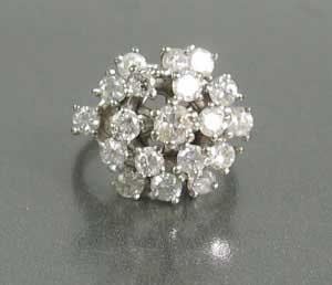 Snowball Diamond Cocktail Ring