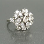 Snowball Diamond Cocktail Ring