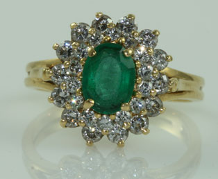 Colombian Emerald Diamond Ring