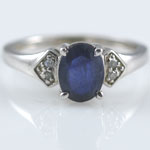Oval Sapphire Diamond Ring