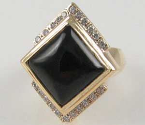 Art Deco Black Onyx Ring