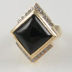 Art Deco Black Onyx Ring
