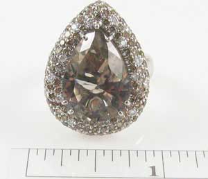 Smoky Quartz Fancy Diamond Ring