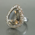 Smoky Quartz Fancy Diamond Ring