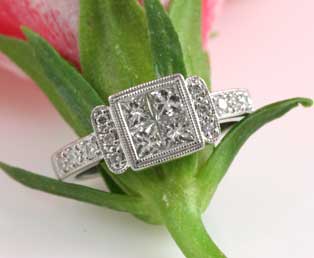 Diamond Platinum Contemporary Ring