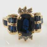 Sapphire Diamond 14KT Gold Ring