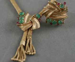 Lariat Emerald Necklace Ring Suite