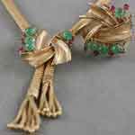 Lariat Emerald Necklace Ring Suite