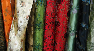 Chinese silk used to make silk duvet covers and silk bedspreads.