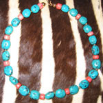 Turquoise and Coral Necklace