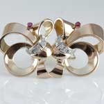 1940s Rose Gold Earrings