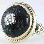 Black Onyx Diamond Ring