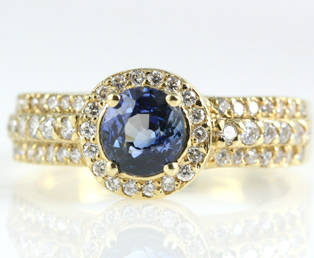 Halo Sapphire Ring