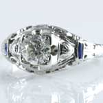 Art Deco Filigree Engagement Ring