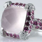 Large Rose Quartz Cabochon Ring