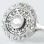 Antique Round Diamond Dinner Ring