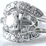 Art Deco Wedding Ring Set