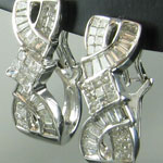 Diamond Baguette Dangle Earrings
