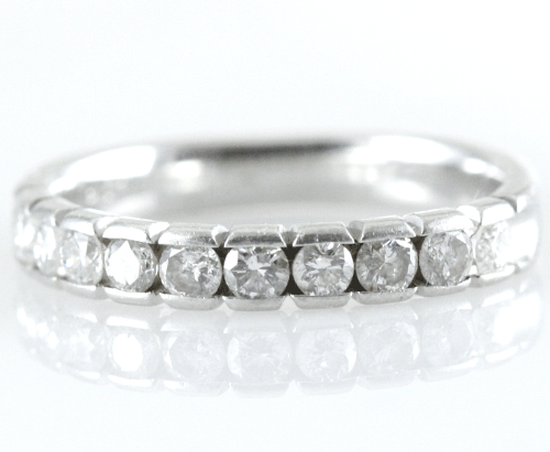 Estate Platinum Diamond Wedding Band