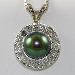 Black Pearl Diamond Pendant