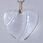 Vintage Baccarat Crystal Heart Pendant