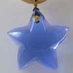 Vintage Baccarat Blue Crystal Star Pendant