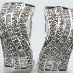 Poker Diamond Baguette Earrings