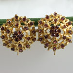 Antique Garnet Gold Earrings