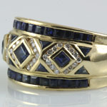 LeVian Blue Sapphire Diamond Ring