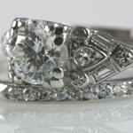 Estate Platinum Diamond Bridal Set