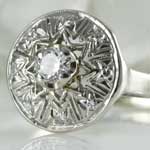 Flower Basket Engagement Ring