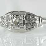 Estate Engagement Ring Platinum