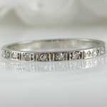 Thin Engraved Wedding Band