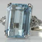 Large Blue Topaz Cocktail Ring