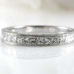 Vintage Princess Diamond Wedding Band