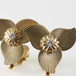Vintage Tiffany Flower Earrings