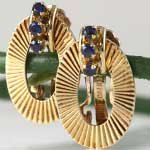 Tiffany Blue Sapphire Earrings