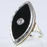 Diamond Black Onyx Ring