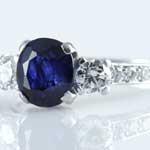 Sapphire Diamond Engagement Ring
