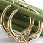 Vintage Gold Rams Head Earrings