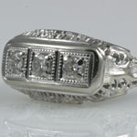 Three Diamond 1930s Ring