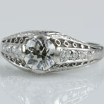 Antique Diamond Platinum Wedding Ring