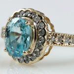 Brilliant Blue Topaz Diamond Ring