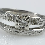 Estate Platinum Matching Wedding Set